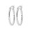 Boucles d'oreilles Créoles fil torsadé Argent 925 rhodié 18mm x 2mm
