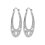 Boucles d'oreilles Créoles arabesques coeurs Argent rhodié 35mm x 30mm