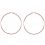 Boucles d'oreilles grandes créoles Acier doré rose 70mm x 2mm