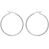 Boucles d'oreilles Créoles femme 40mm x 2mm en argent 925 massif