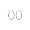 Boucles d'oreilles Créoles ovales argent 925 massif 25mm x 17mm x 2mm