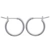 Petites boucles d'oreilles Créoles femme argent 925 massif 14mm x 2mm