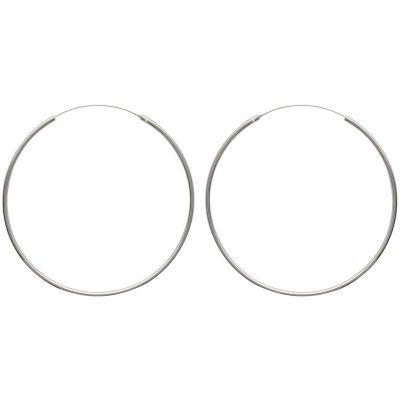 Grandes boucles d'oreilles Créoles 70mm x 2mm argent massif 925